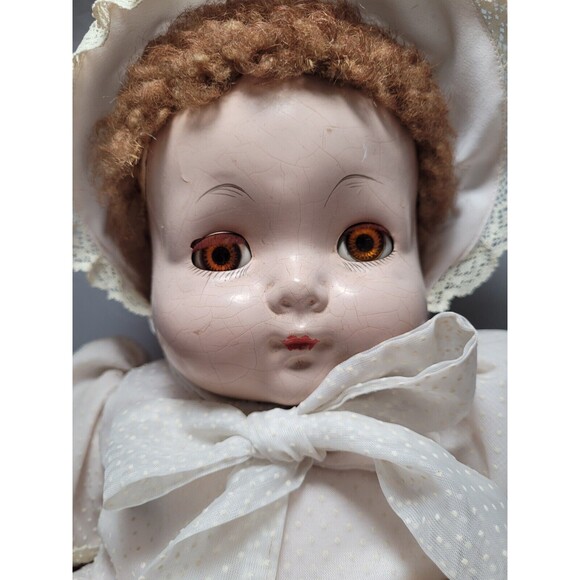 Rare ANTIQUE VINTAGE 1930s EFFANBEE LOVUMS DOLL 22" COMPOSITION MOHAIR WIG - Picture 6 of 16